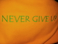 Fleecové Bolerko "NEVER GIVE UP" oranžové