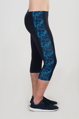 3/4 legíny ŠPORT čierno-modré -UNISEX